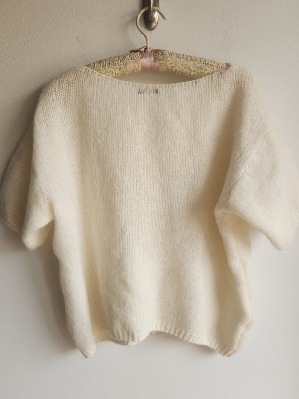 Bellerina Paris Ivory Kid Mohair Blend 3/4 Sleeve Cardigan Made in Italy - OS - Picture 6 of 10